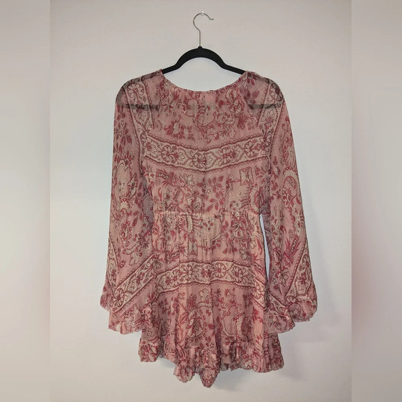 Zimmermann Castile Flared Sleeve Playsuit Size 1/Small 100% Silk $640 - Picture 10 of 12